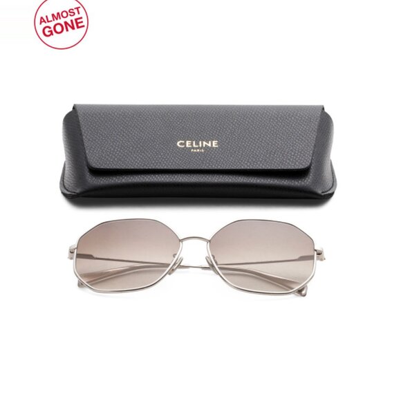 CELINE Silver 60mm Round Sunglasses - Picture 1 of 2